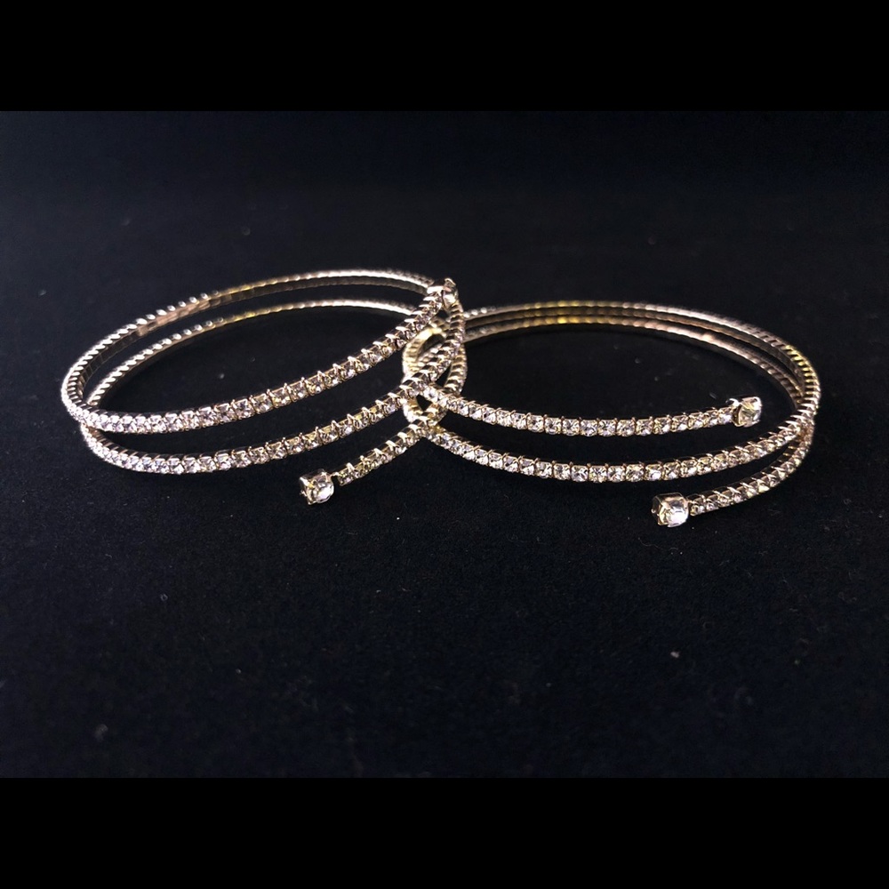 Wrap gold rhinestone bracelet